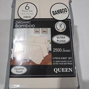 BAMBOO Organic Ultra Plush Queen Sheet Set - White